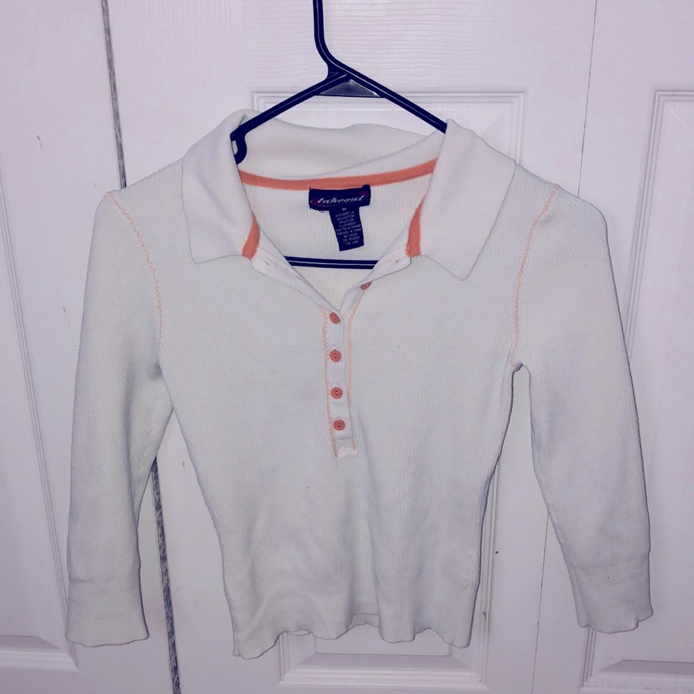 Cropped long sleeve top